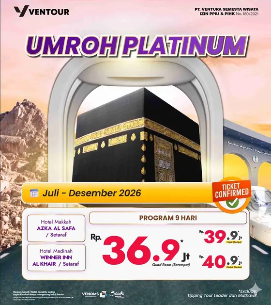 Paket Umroh Platinum Ventour