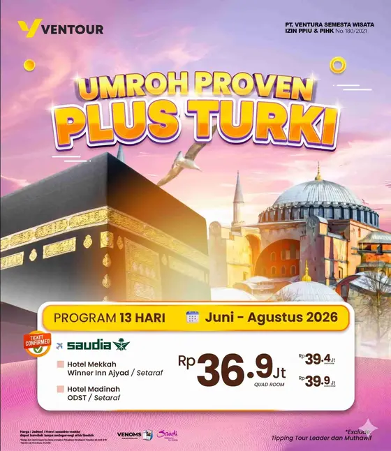 Paket Umroh Proven Plus Turki Ventour